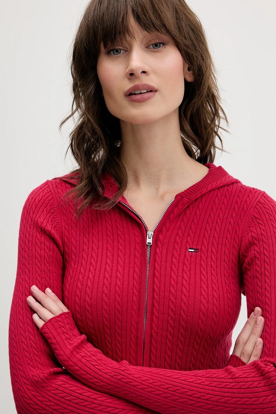 Tommy Jeans kardigan różowy DW0DW21673