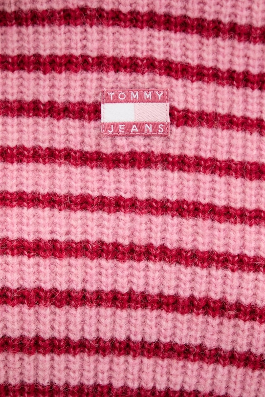 Tommy Jeans sweter z domieszką wełny DW0DW21677 różowy