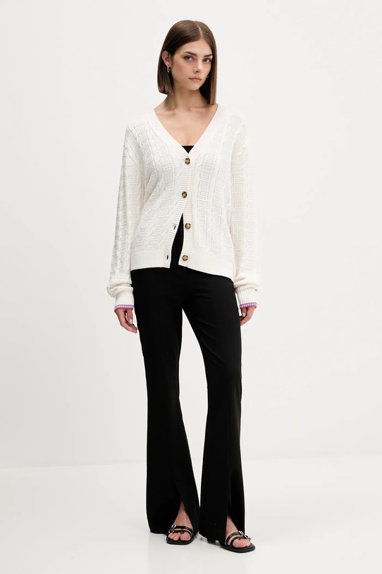 Βαμβακερή ζακέτα Tommy Jeans DW0DW21681 μπεζ AW25