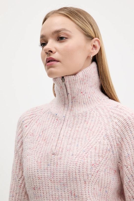 Πουλόβερ με προσθήκη μαλλιού Tommy Jeans ροζ DW0DW21686