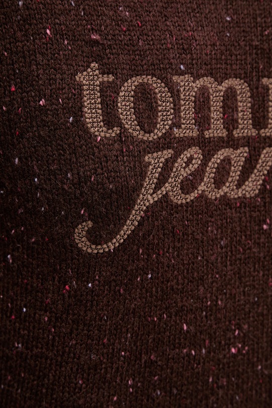 Tommy Jeans sweter z dodatkiem wełny DW0DW21687 brązowy