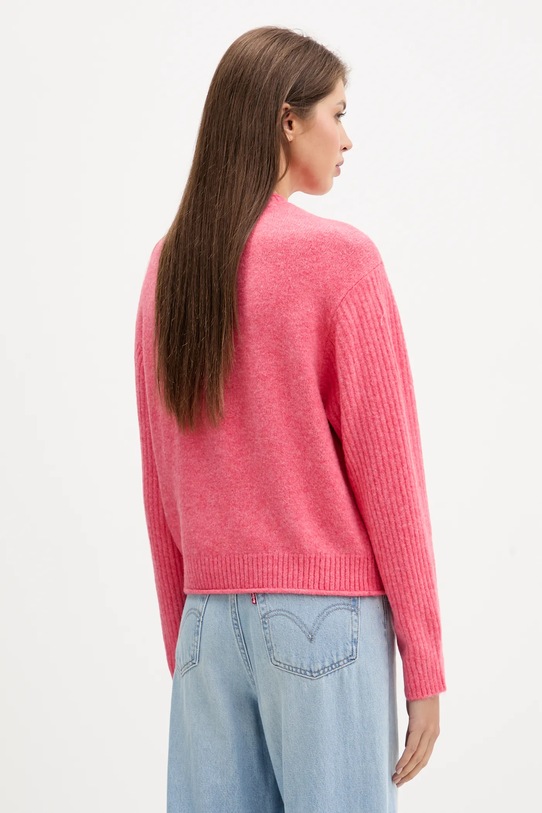 Odzież Tommy Jeans sweter z dodatkiem wełny DW0DW21782 różowy