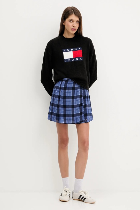 Tommy Jeans sweter z dodatkiem wełny DW0DW21782 czarny AW25