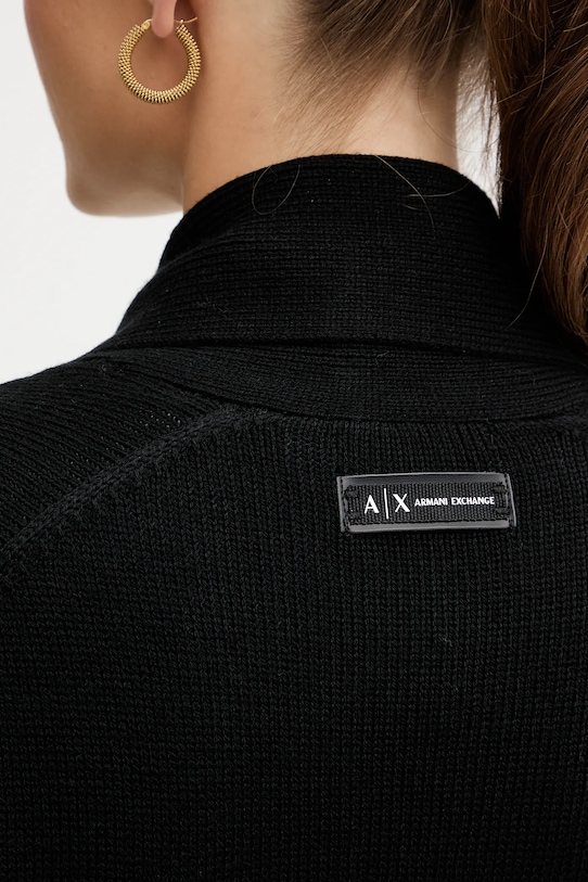 Armani Exchange kardigan z dodatkiem wełny XW000766.AF13774 czarny
