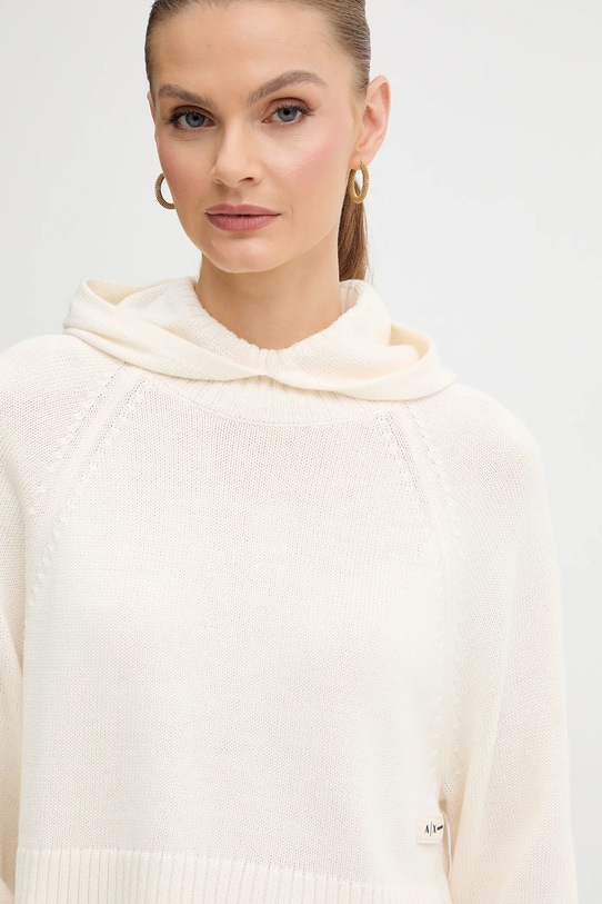 Armani Exchange sweter z dodatkiem wełny beżowy XW000767.AF13774