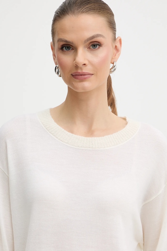 Armani Exchange sweter wełniany beżowy XW000772.AF16602