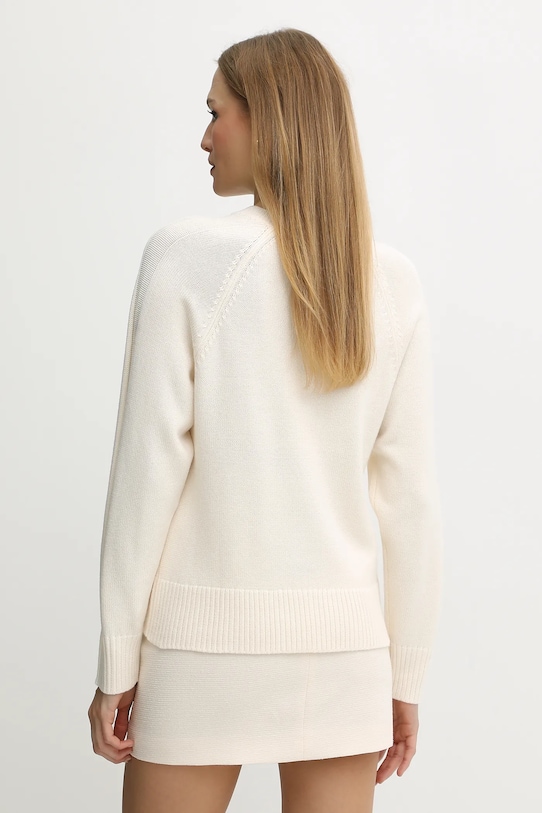 Odzież Armani Exchange sweter z dodatkiem wełny XW001335.AF13774 beżowy