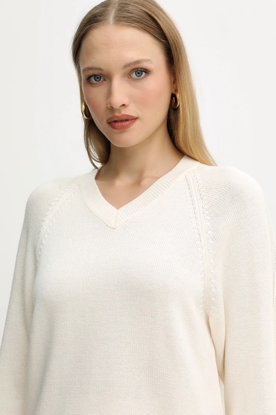 Armani Exchange sweter z dodatkiem wełny beżowy XW001335.AF13774