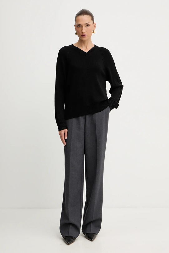 Armani Exchange pulover din amestec de lână XW001335.AF13774 negru AW25