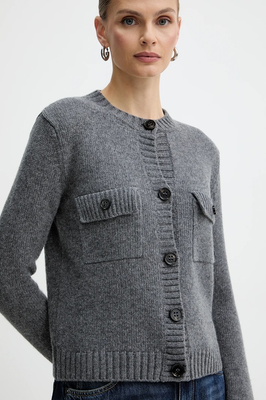 Weekend Max Mara kardigan wełniany OLBIA szary 2525346032600