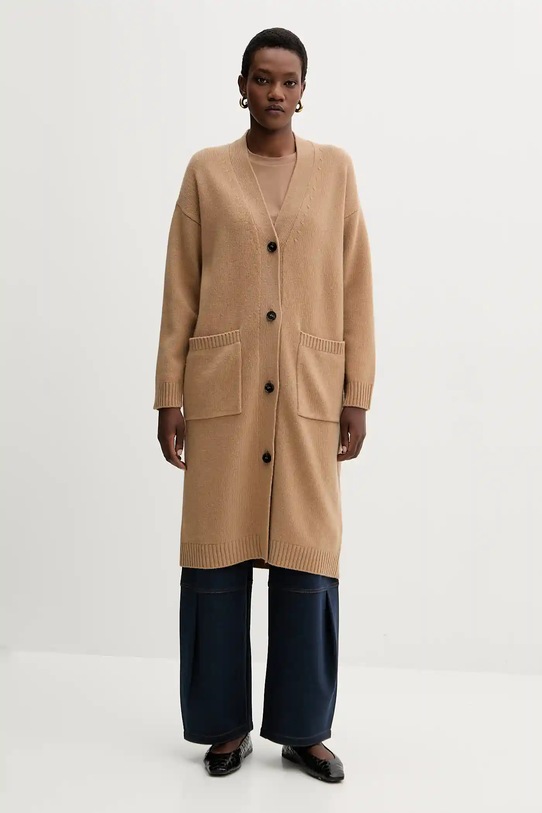 Μάλλινη ζακέτα Weekend Max Mara GODEZIA 2525346042600 μπεζ AW25