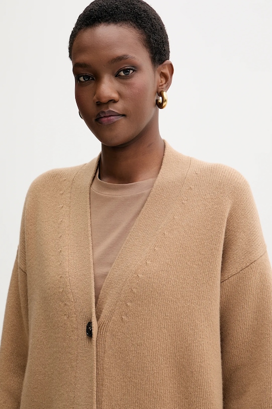 Weekend Max Mara cardigan din lână GODEZIA bej 2525346042600