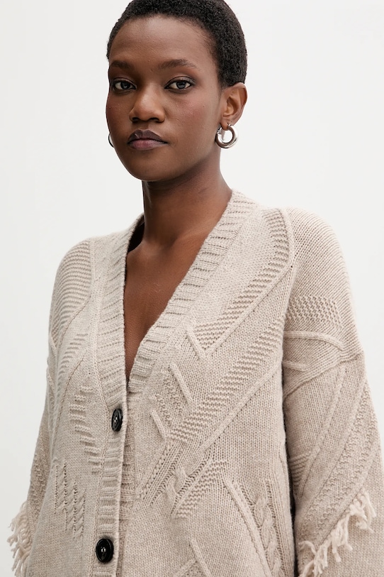 Weekend Max Mara cardigan din lână STALLO bej 2525346052600