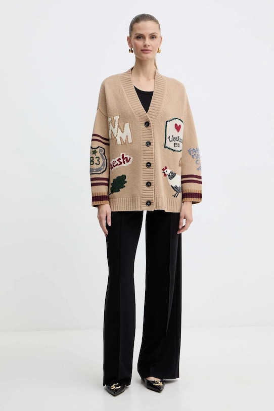 Weekend Max Mara cardigan din lână BELGIO 2525346082600 bej AW25