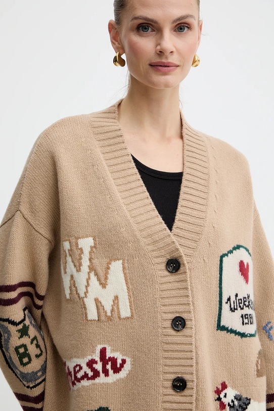 Vlněný kardigan Weekend Max Mara BELGIO béžová 2525346082600
