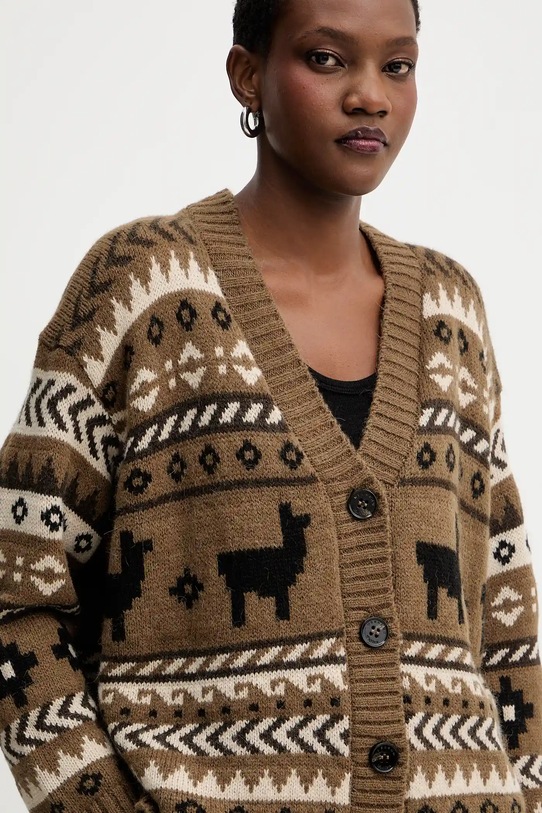 Weekend Max Mara cardigan de lână OVATTA verde 2525346092600