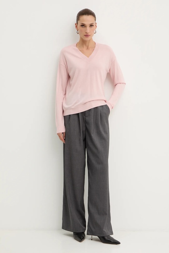 Шерстяной свитер Weekend Max Mara FIOCCHI 2525366042600 розовый AW25