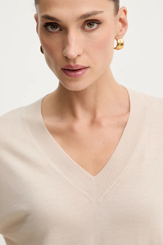 Шерстяной свитер Weekend Max Mara FIOCCHI бежевый 2525366042600