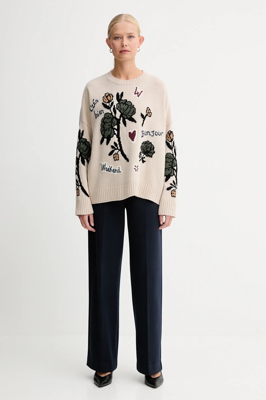 Μάλλινο πουλόβερ Weekend Max Mara PAVIDI 2525366262600 μπεζ AW25