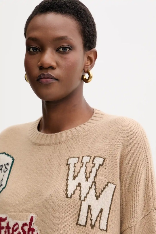 Шерстяной свитер Weekend Max Mara PAVIDI бежевый 2525366262600
