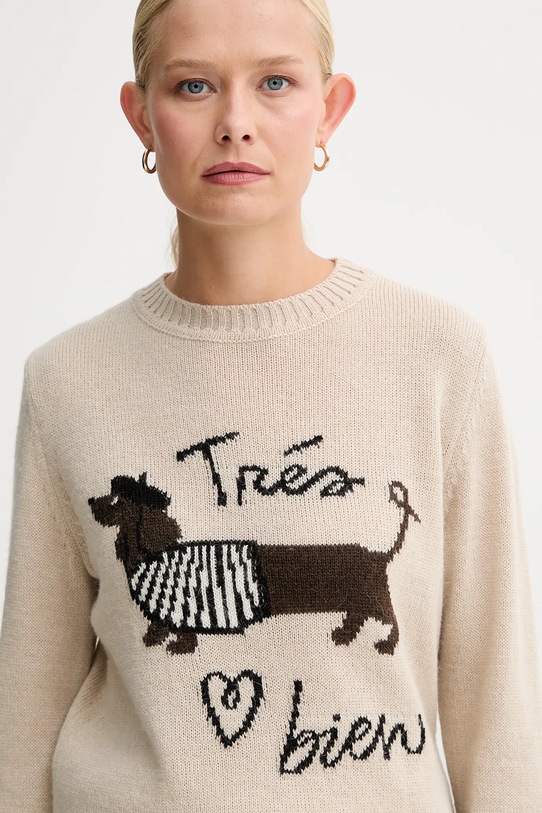 Vlněný svetr Weekend Max Mara NITRA béžová 2525366292600