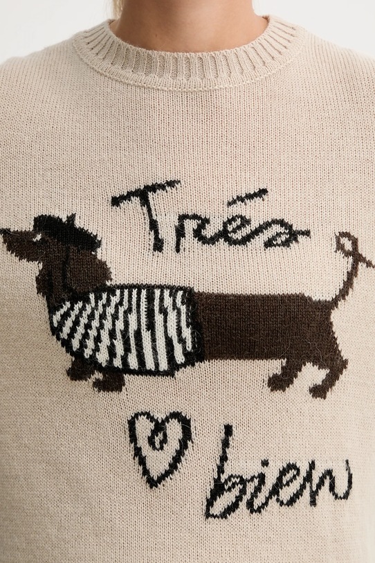 Vlněný svetr Weekend Max Mara NITRA 2525366292600 béžová