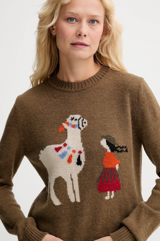 Weekend Max Mara pulover de lână NITRA maro 2525366292600