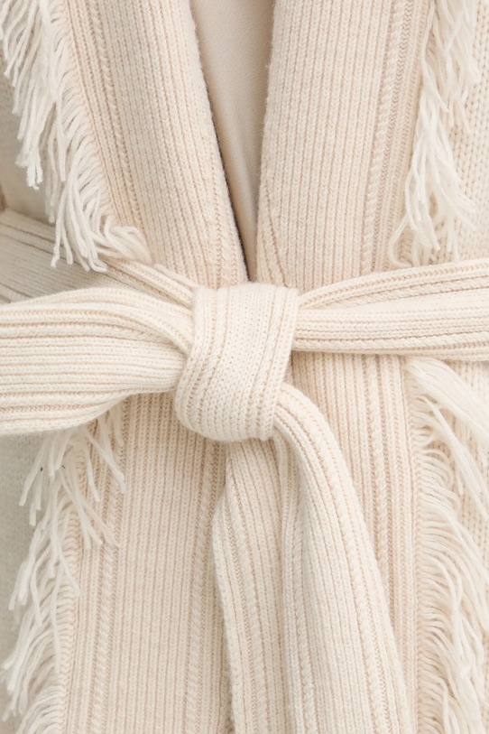 ZADIG&VOLTAIRE kardigan wełniany KWCO01526 beżowy