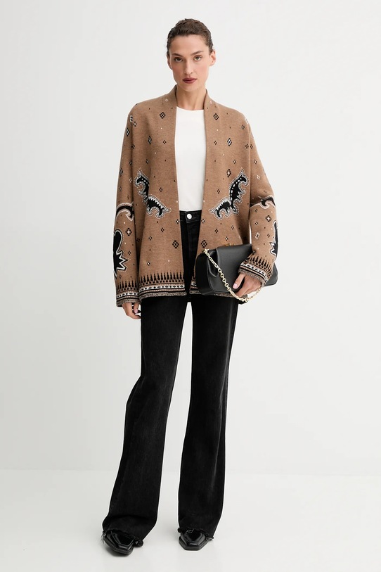 Vuneni kardigan ZADIG&VOLTAIRE KWCA01638 smeđa AW25