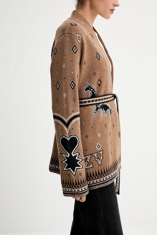 Vuneni kardigan ZADIG&VOLTAIRE smeđa KWCA01638