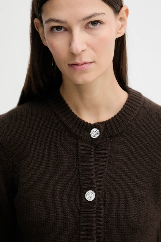 ZADIG&VOLTAIRE kardigan kaszmirowy brązowy KWCA01641