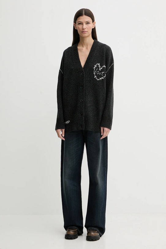 ZADIG&VOLTAIRE kardigan wełniany KWCA01667 szary AW25