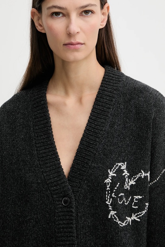 ZADIG&VOLTAIRE kardigan wełniany szary KWCA01667