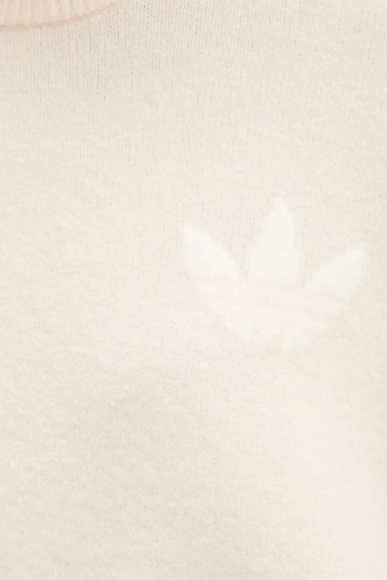 adidas Originals sweter z domieszką wełny Knitted Sweater KF2339 beżowy