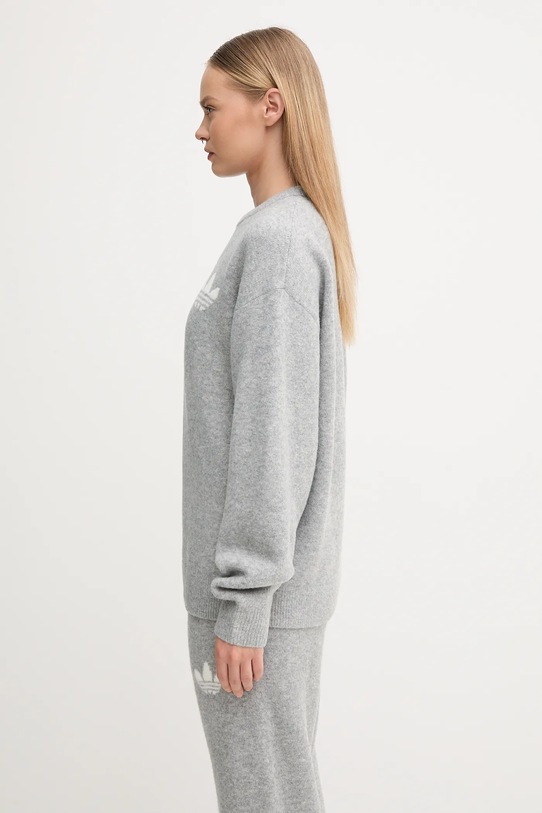adidas Originals pulover din amestec de lână Knitted Sweater KF2341 gri AW25