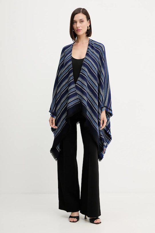 Вовняне пончо Missoni інші темно-синій MA9EWODA413