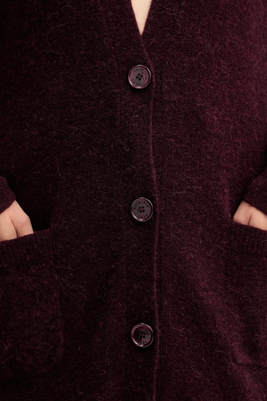 Patrizia Pepe cardigan cu alpaca 2K0323.K293 burgundia