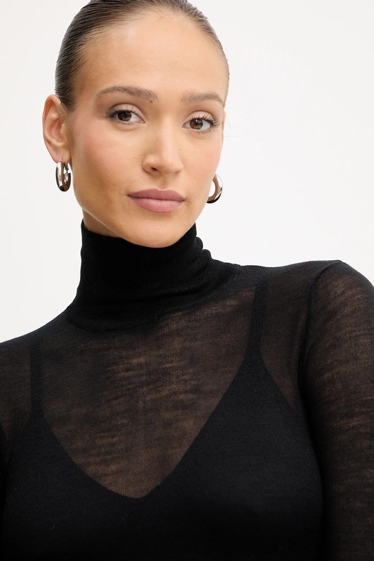 Patrizia Pepe pulover de lână negru 2K0347.K034