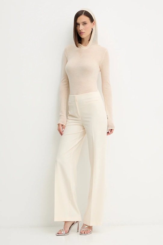 Patrizia Pepe body wełniane 2K0349.K034 beżowy AW25