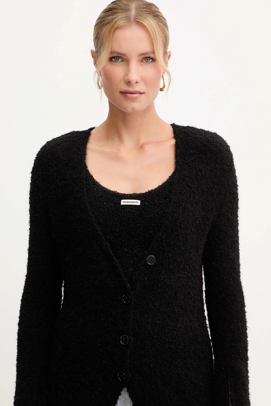 Patrizia Pepe cardigan din amestec de lână negru 2K0356.K222