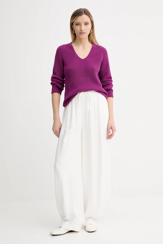 Marc O'Polo sweter bawełniany 506605960097 różowy AW25