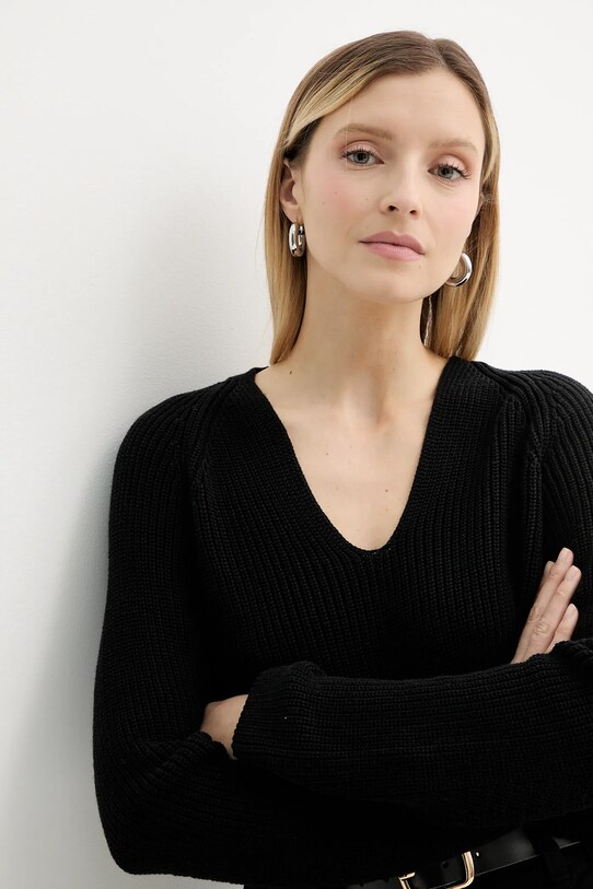 Bavlněný svetr Marc O'Polo černá 506605960097