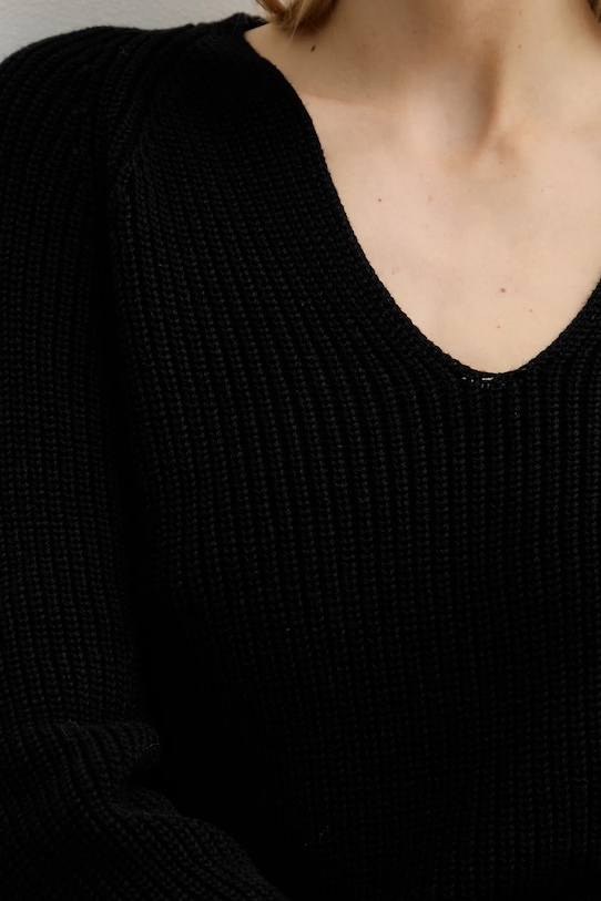 Bavlněný svetr Marc O'Polo 506605960097 černá