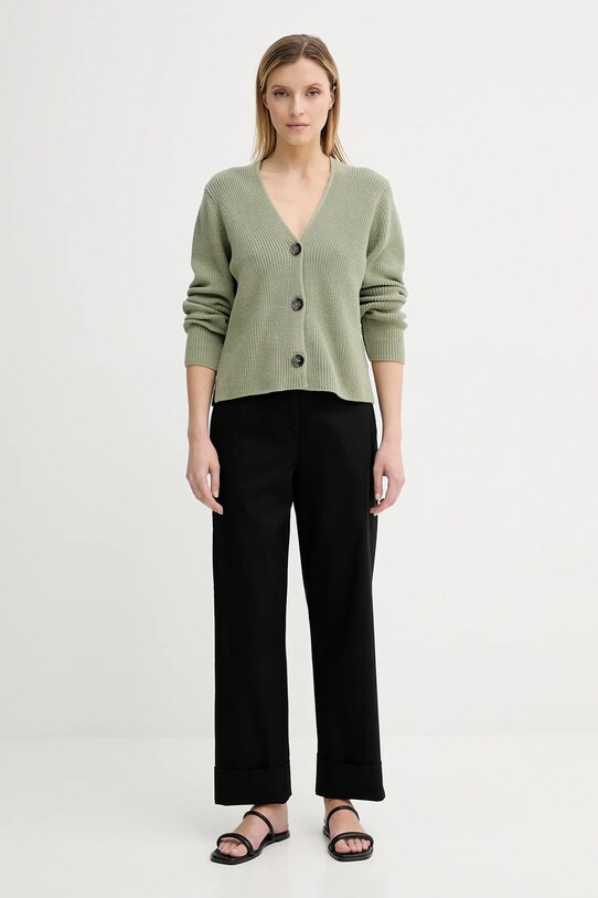 Marc O'Polo kardigan bawełniany 506605961069 zielony AW25