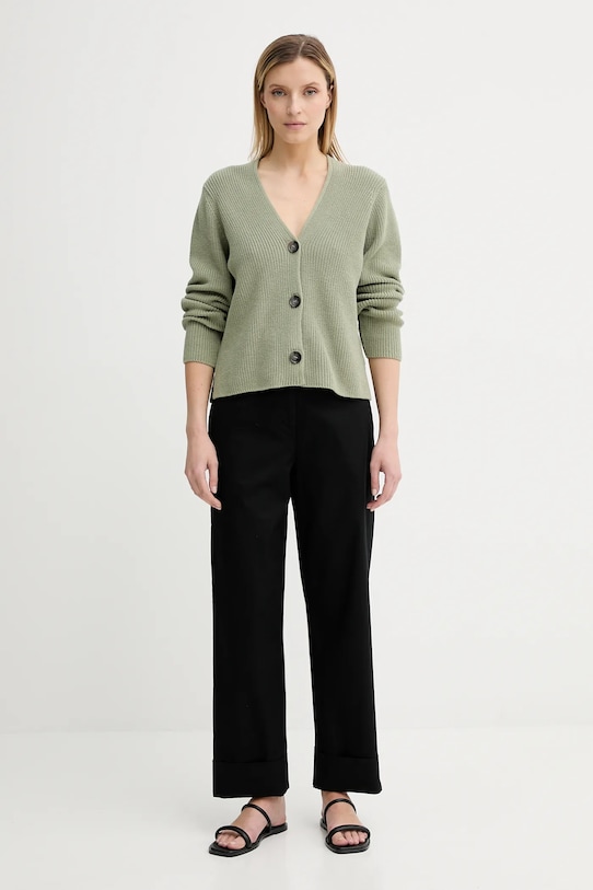 Bavlněný kardigan Marc O'Polo 506605961069 zelená AW25