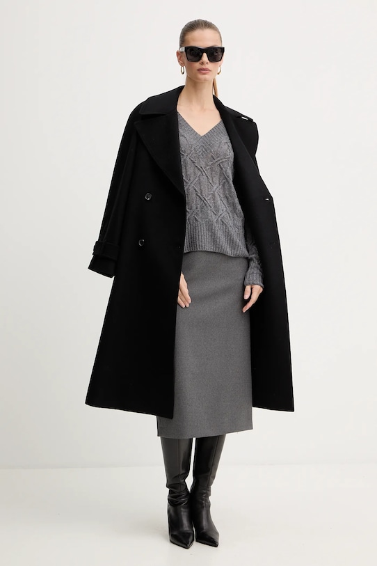 Шерстяной свитер Ermanno Firenze D474M501DGE серый AW25