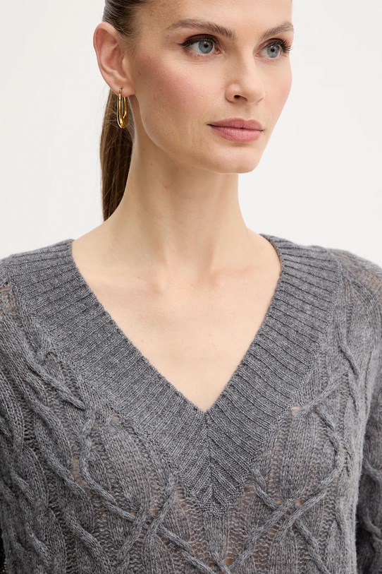 Ermanno Scervino sweter wełniany szary D474M501DGE