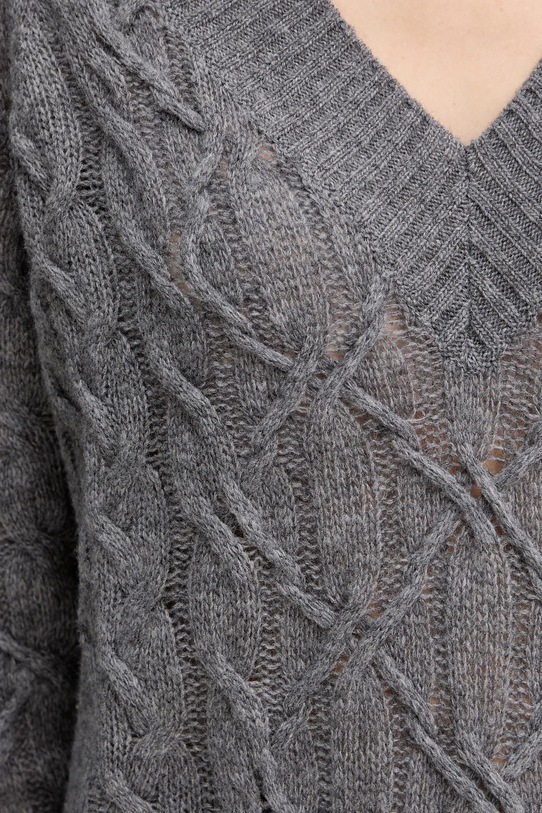 Ermanno Scervino sweter wełniany D474M501DGE szary