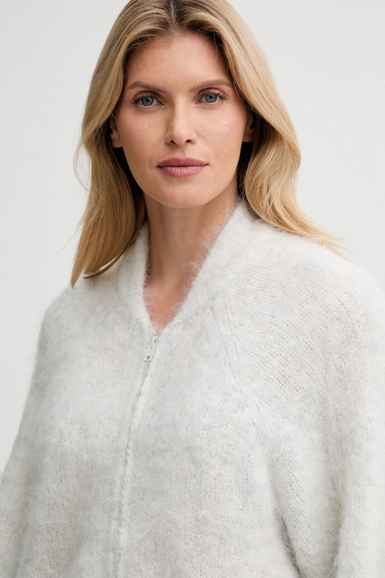 American Vintage kardigan z dodatkiem alpaki szary NIB19A