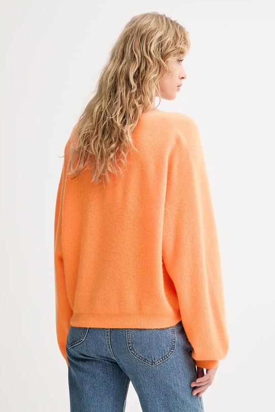 Îmbrăcăminte American Vintage cardigan de lână RAX19C portocaliu